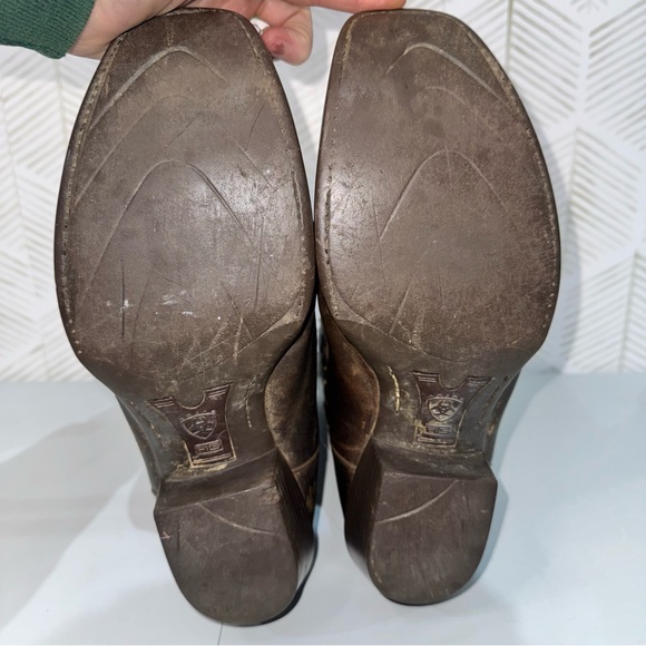 Ariat Brown Leather Legend Phoenix Square Toe Cowboy Western Boots Sz 11.5 D - Picture 8 of 8